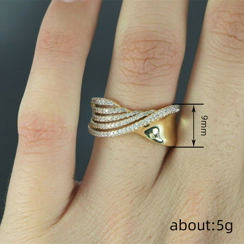 Personalized Women's Punk Style Line Design Ring