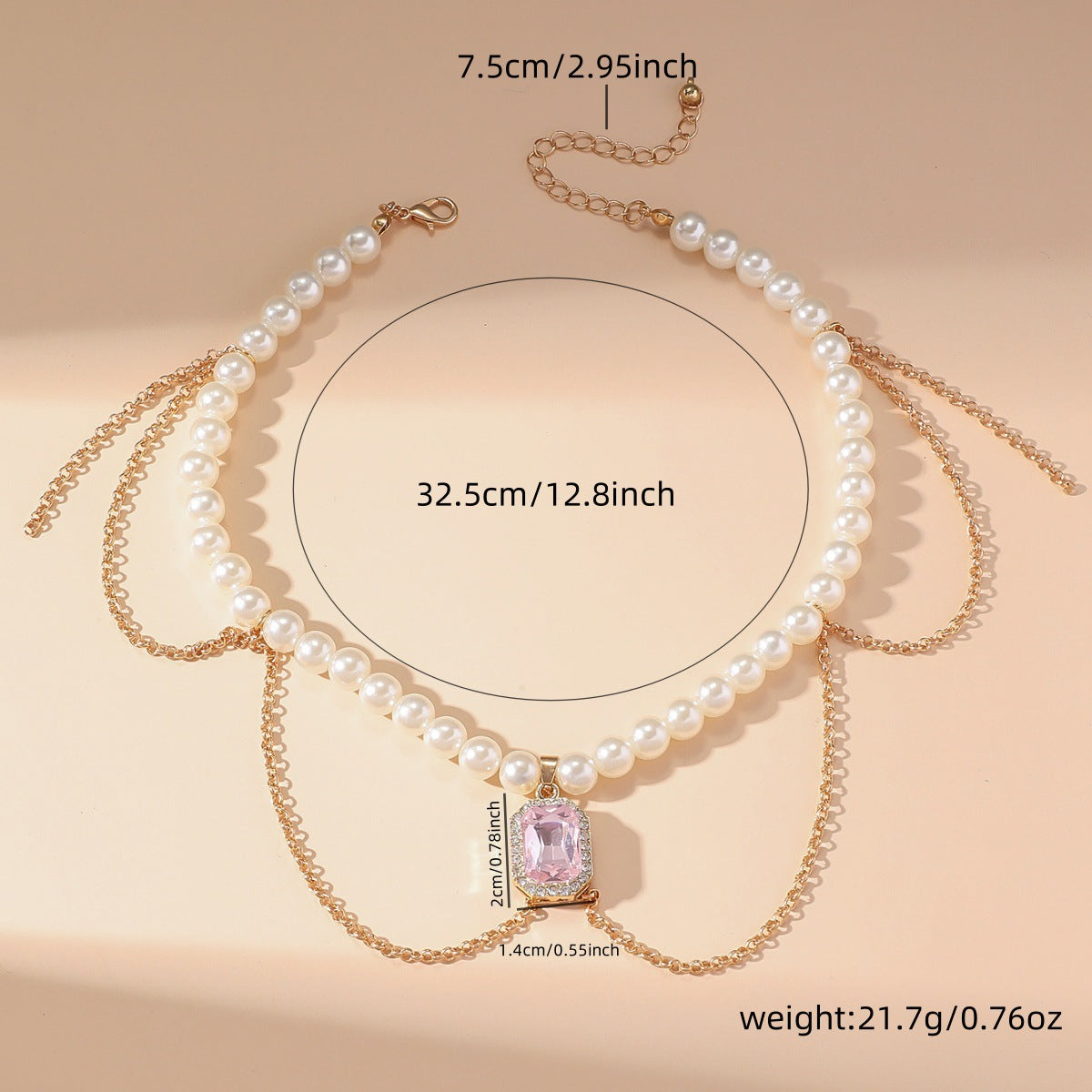 Metal Light Luxury High-grade Sense Necklace And Earrings Suite