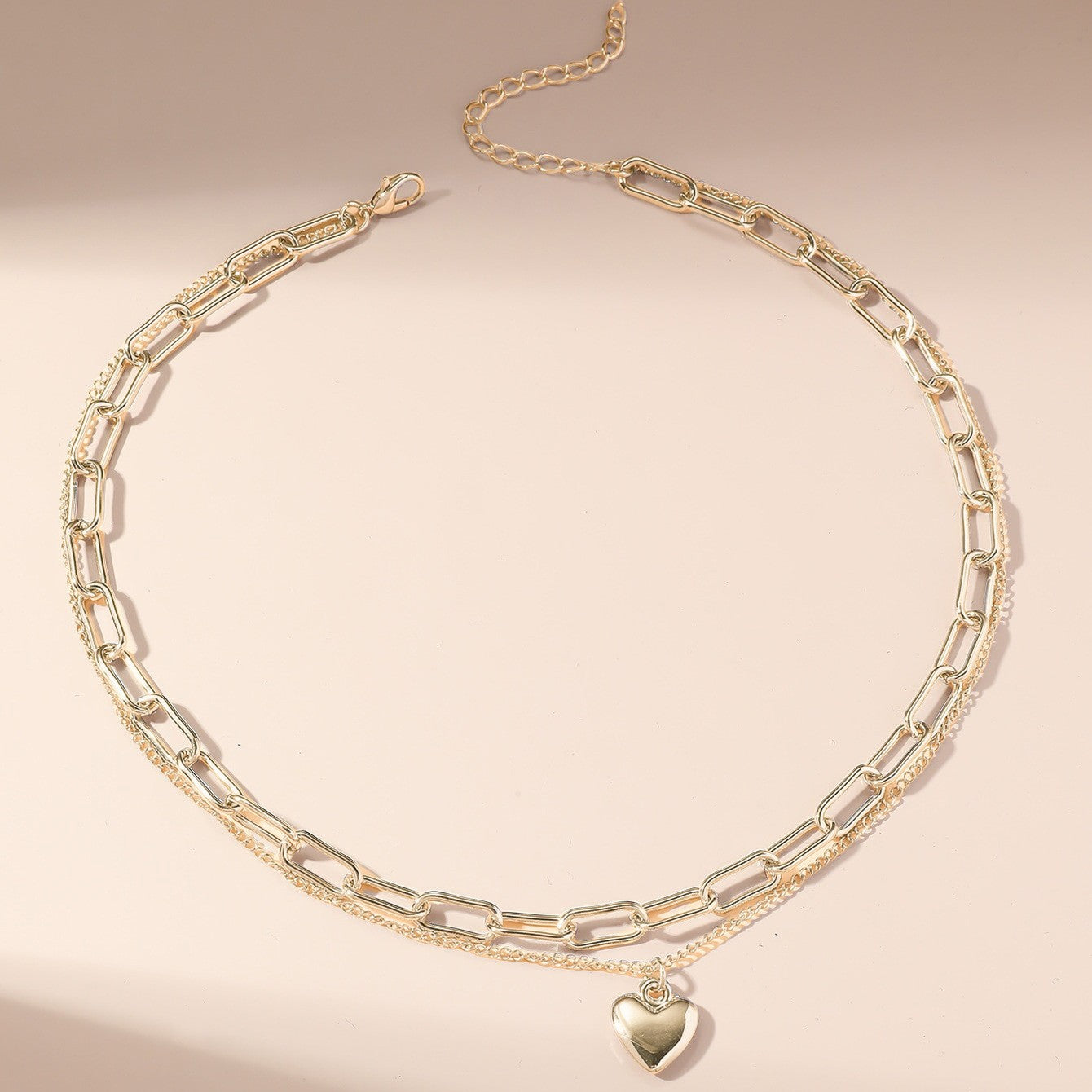 Metal Light Luxury High-grade Sense Necklace And Earrings Suite