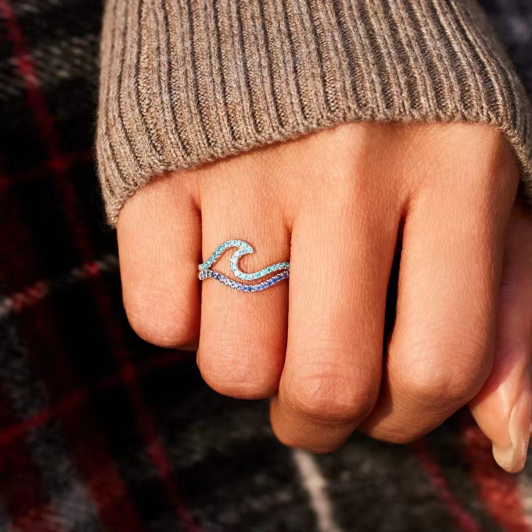 Women's Fashion Personalized New Wave Bracelet Ring