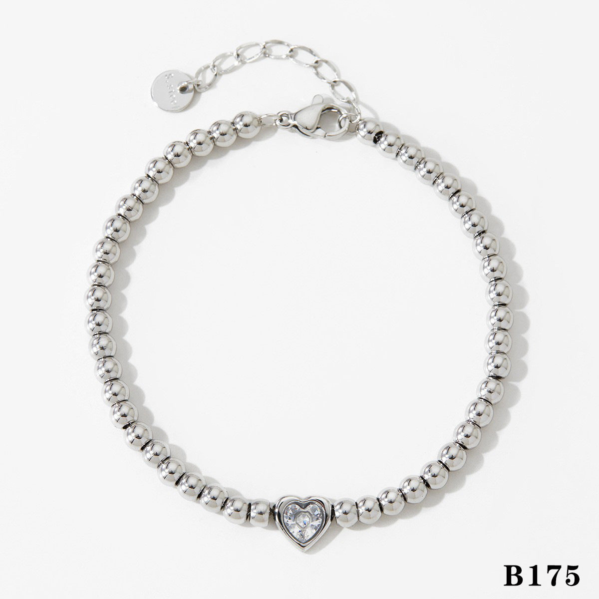 Women's European And American Twin Beaded Heart Bracelet