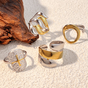 Stainless Steel Ring Does Not Fade Light Luxury Minority Design Ring Ornament