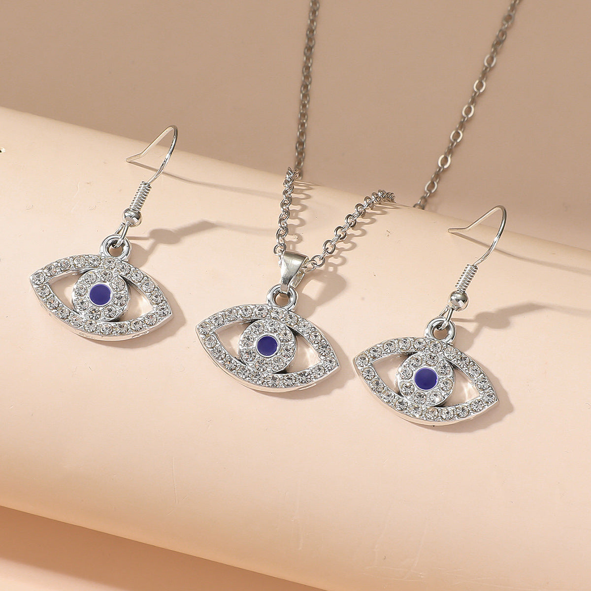 Metal Light Luxury High-grade Sense Necklace And Earrings Suite