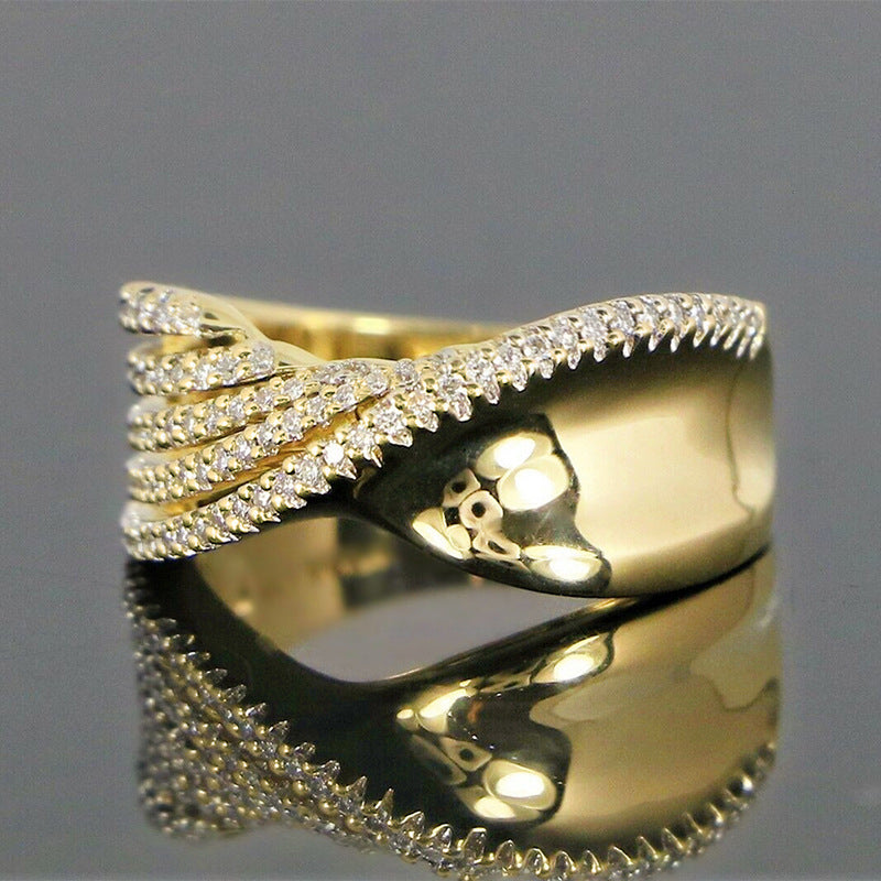Personalized Women's Punk Style Line Design Ring