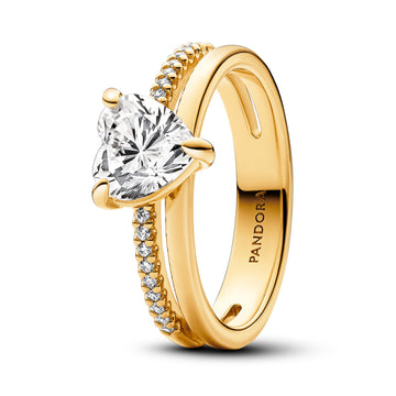 Double Band Heart Ring – Elegant Gift Jewelry Set