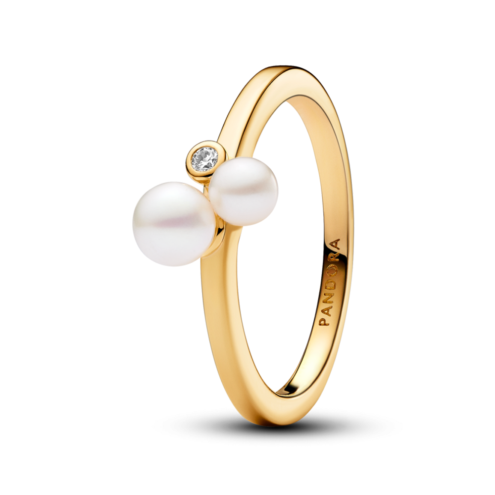 Duo Treated Freshwater Cultured Pearls Ring – Elegant Gift Jewelry Set