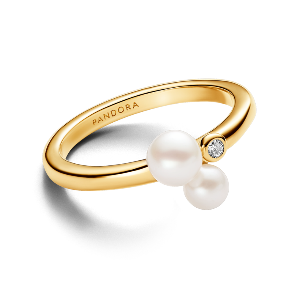 Duo Treated Freshwater Cultured Pearls Ring – Elegant Gift Jewelry Set