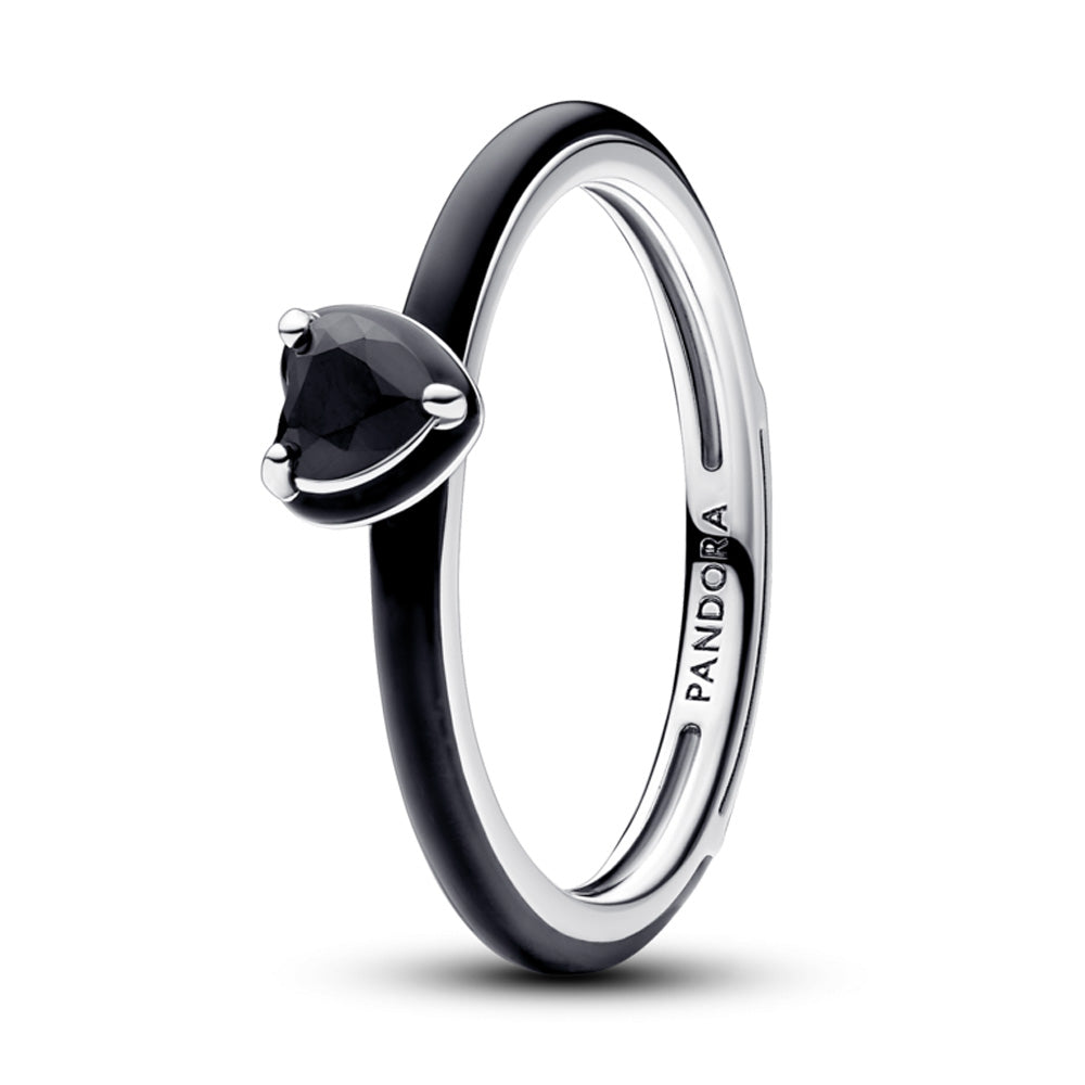Pandora ME Black Chakra Heart Ring – Elegant Gift Jewelry Set