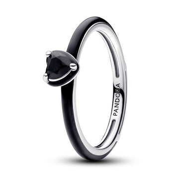 Pandora ME Black Chakra Heart Ring – Elegant Gift Jewelry Set