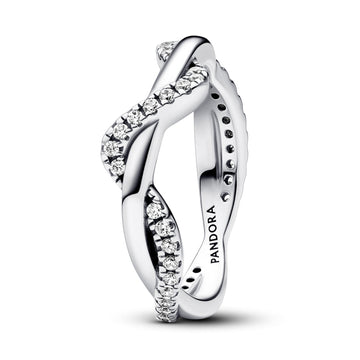 Sparkling Intertwined Wave Ring – Elegant Gift Jewelry Set