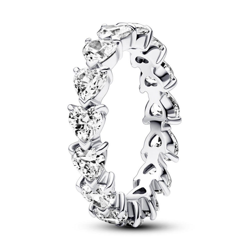 Row of Hearts Eternity Ring – Elegant Gift Jewelry Set