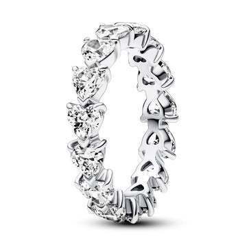 Row of Hearts Eternity Ring – Elegant Gift Jewelry Set