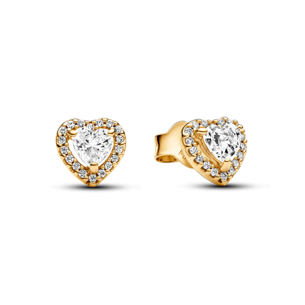 Sparkling Elevated Heart Stud Earrings – Elegant Gift Jewelry Set