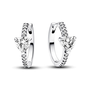 Sparkling Heart Hoop Earrings – Elegant Gift Jewelry Set