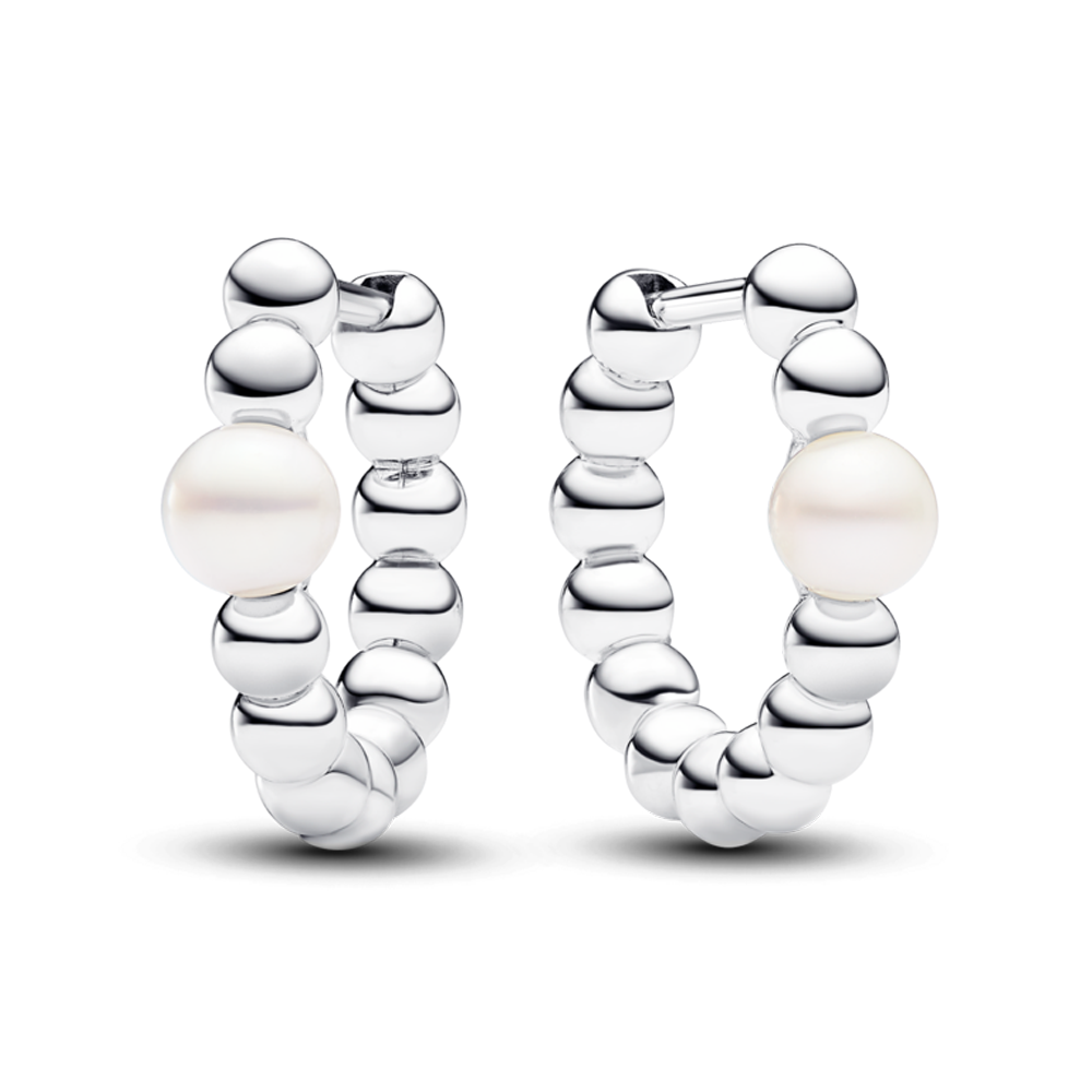 Treated Freshwater Cultured Pearl & Beads Hoop Earrings – Elegant Gift Jewelry Set