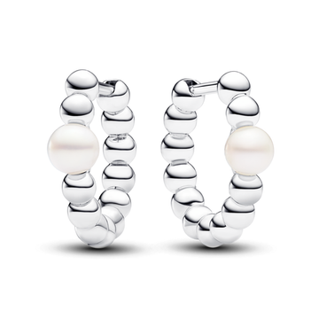 Treated Freshwater Cultured Pearl & Beads Hoop Earrings – Elegant Gift Jewelry Set