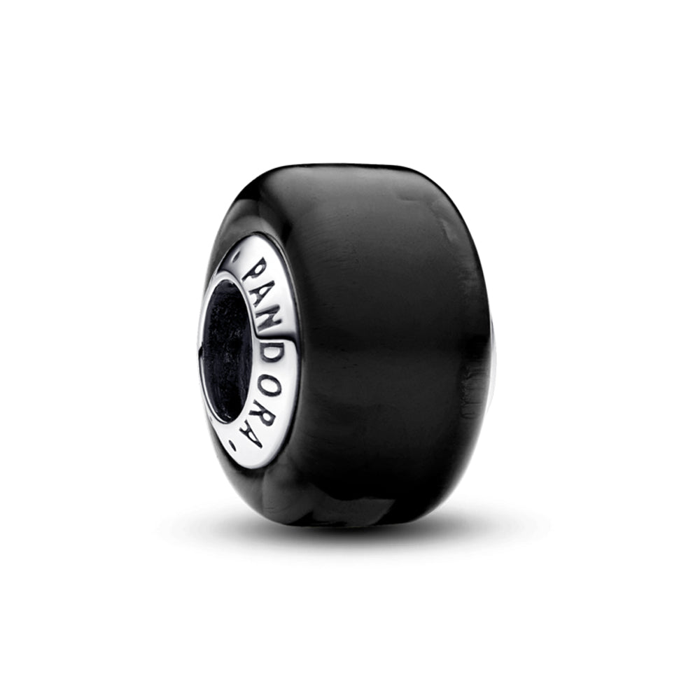 Black Mini Murano Glass Charm – Elegant Gift Jewelry Set