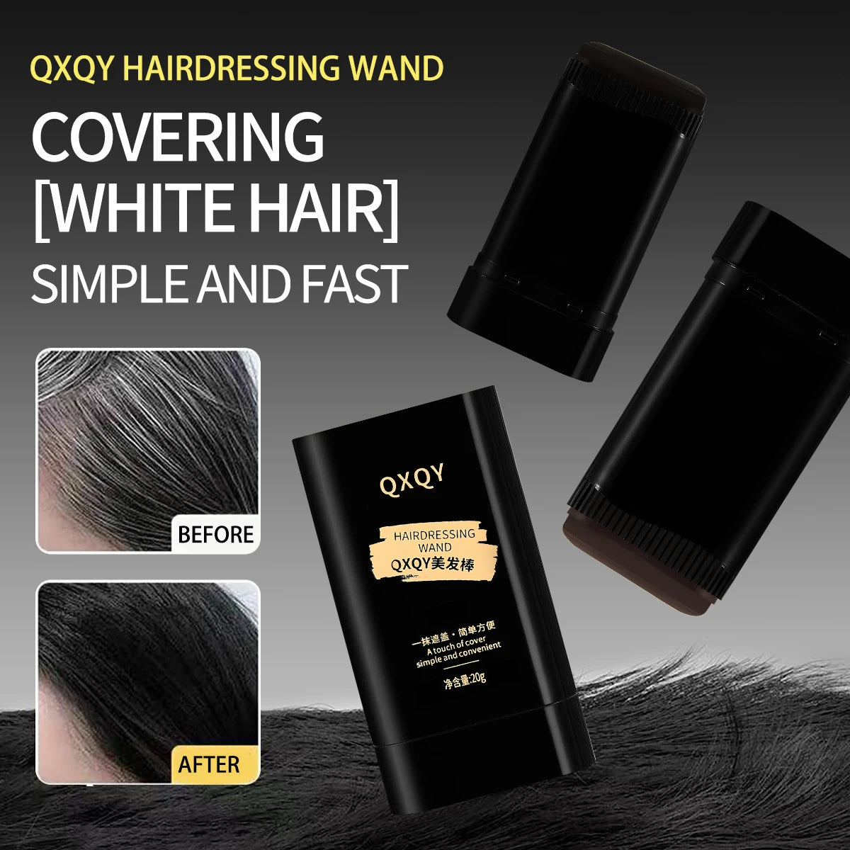 Glamorous Fati™ Glide & Cover Comb – Touch-Up Gray Hair in Seconds!