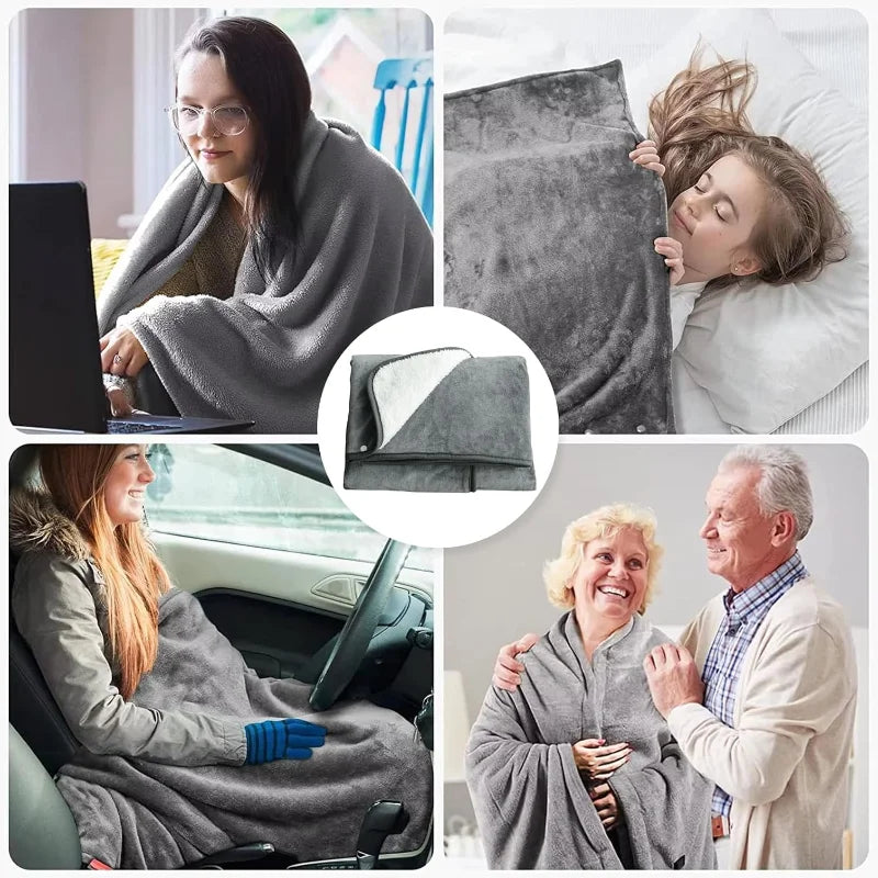 Cozy Comfort: Portable USB Heated Blanket Shawl for On-the-Go Warmth