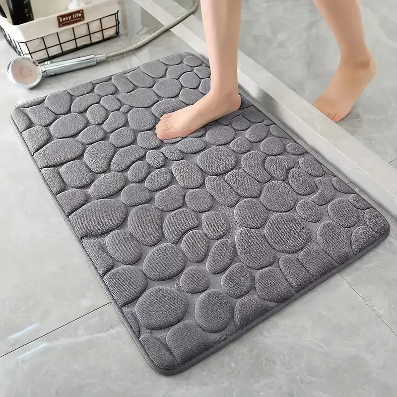Stone Bath Mat - Water Absorbent, Anti-Skid & Washable