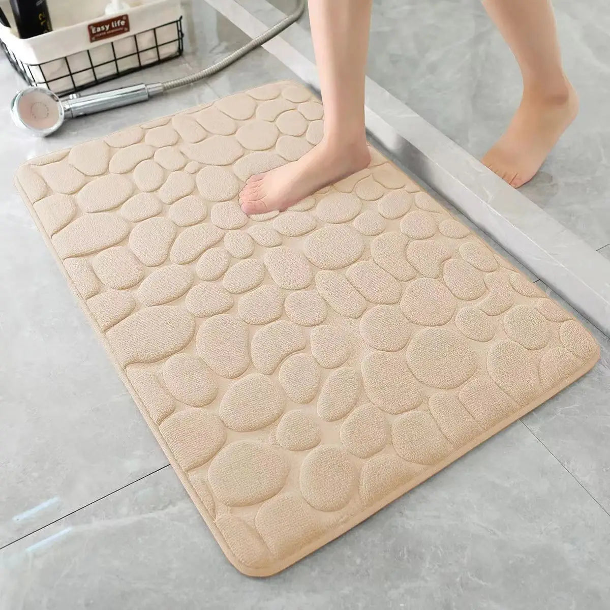 Stone Bath Mat - Water Absorbent, Anti-Skid & Washable
