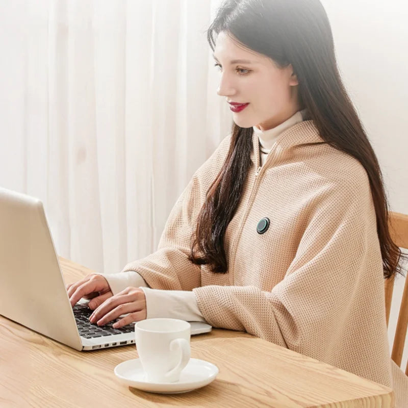 Cozy Comfort: Portable USB Heated Blanket Shawl for On-the-Go Warmth