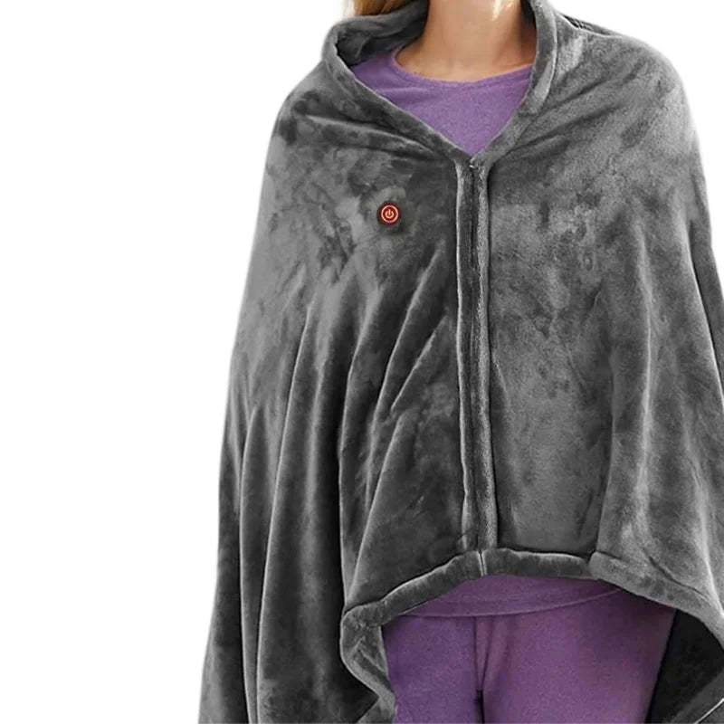 Glamorous Fati™ Portable USB Heated Blanket Shawl for On-the-Go Warmth