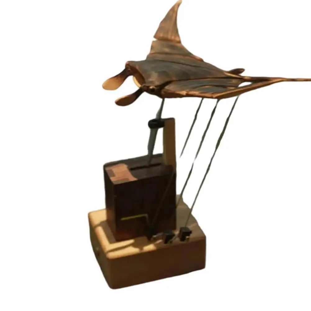 Glamorous Fati™ – Handcrafted Wooden Manta Ray in Motion 🌊✨