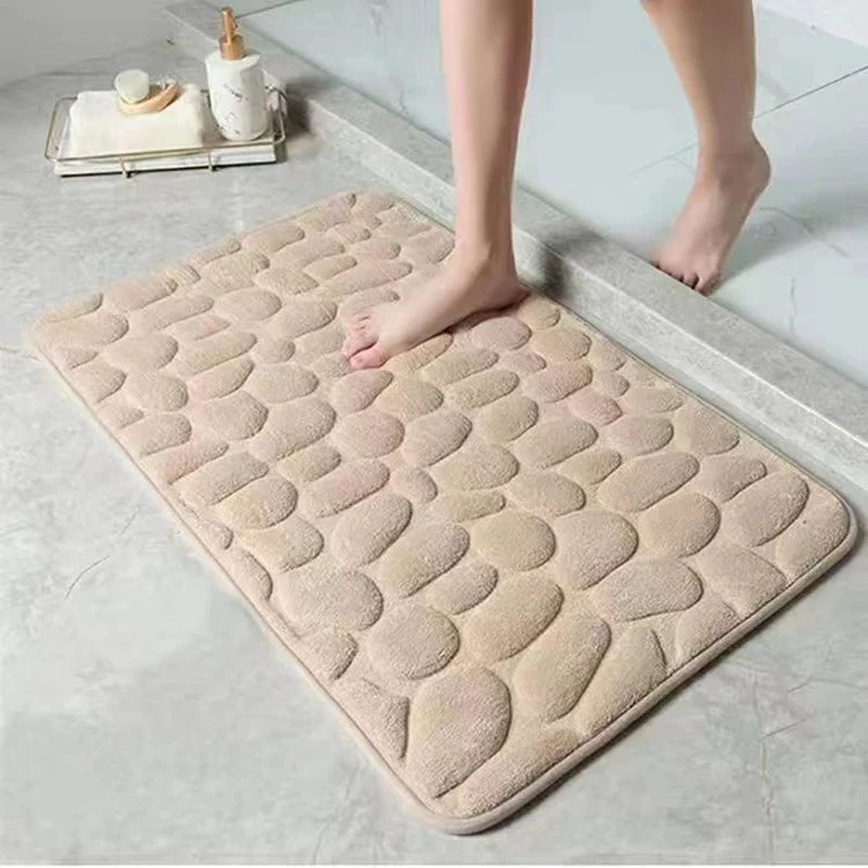 Stone Bath Mat - Water Absorbent, Anti-Skid & Washable