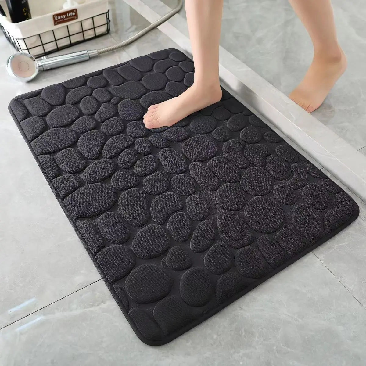 Stone Bath Mat - Water Absorbent, Anti-Skid & Washable