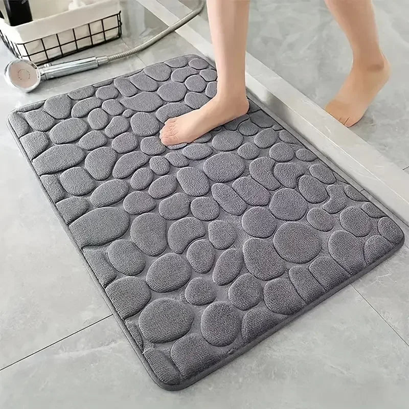 Stone Bath Mat - Water Absorbent, Anti-Skid & Washable