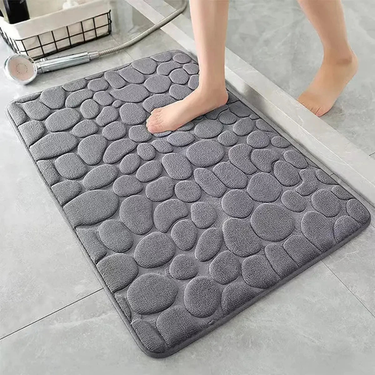 Stone Bath Mat - Water Absorbent, Anti-Skid & Washable