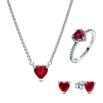 Sparkling Red Heart Jewelry Set – Elegant Gift Jewelry Set