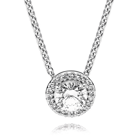 Pandora Clear Sparkle Halo Necklace – Elegant Gift Jewelry Set