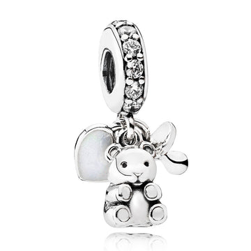 Pandora Baby Treasures with Clear CZ Dangle – Elegant Gift Jewelry Set