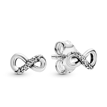 Pandora Sparkling Infinity Stud Earrings – Elegant Gift Jewelry Set