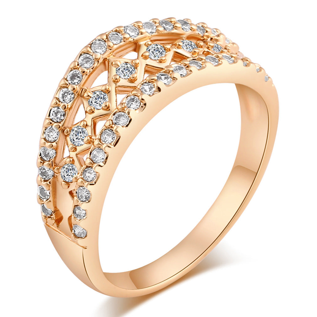 Personality Ring Yellow For Women Geometric