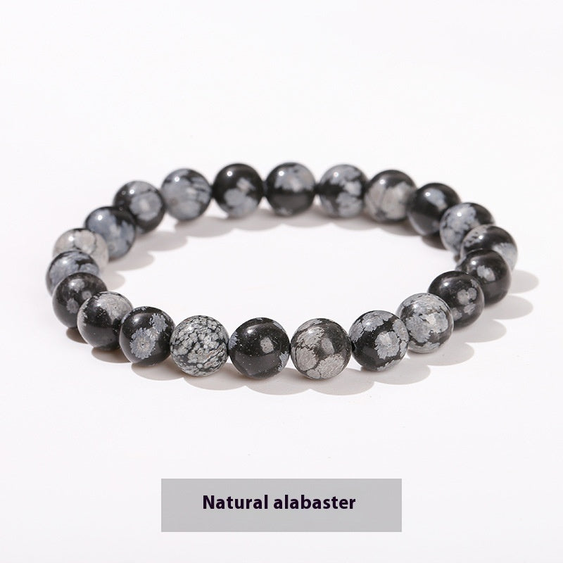 Natural Crystal Simple Single Circle Citrine Bracelet