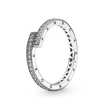 Pandora Sparkling Overlapping Ring – Elegant Gift Jewelry Set