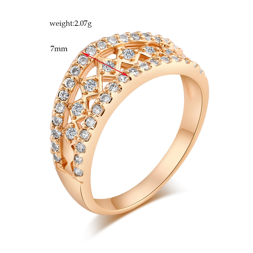 Personality Ring Yellow For Women Geometric