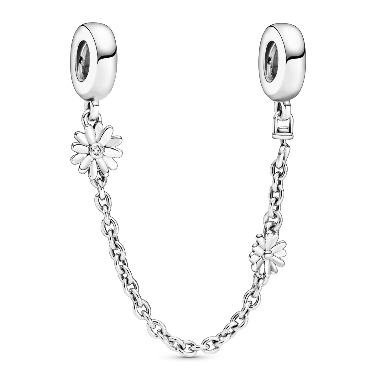 Pandora Daisy Flower Safety Chain Charm – Elegant Gift Jewelry Set