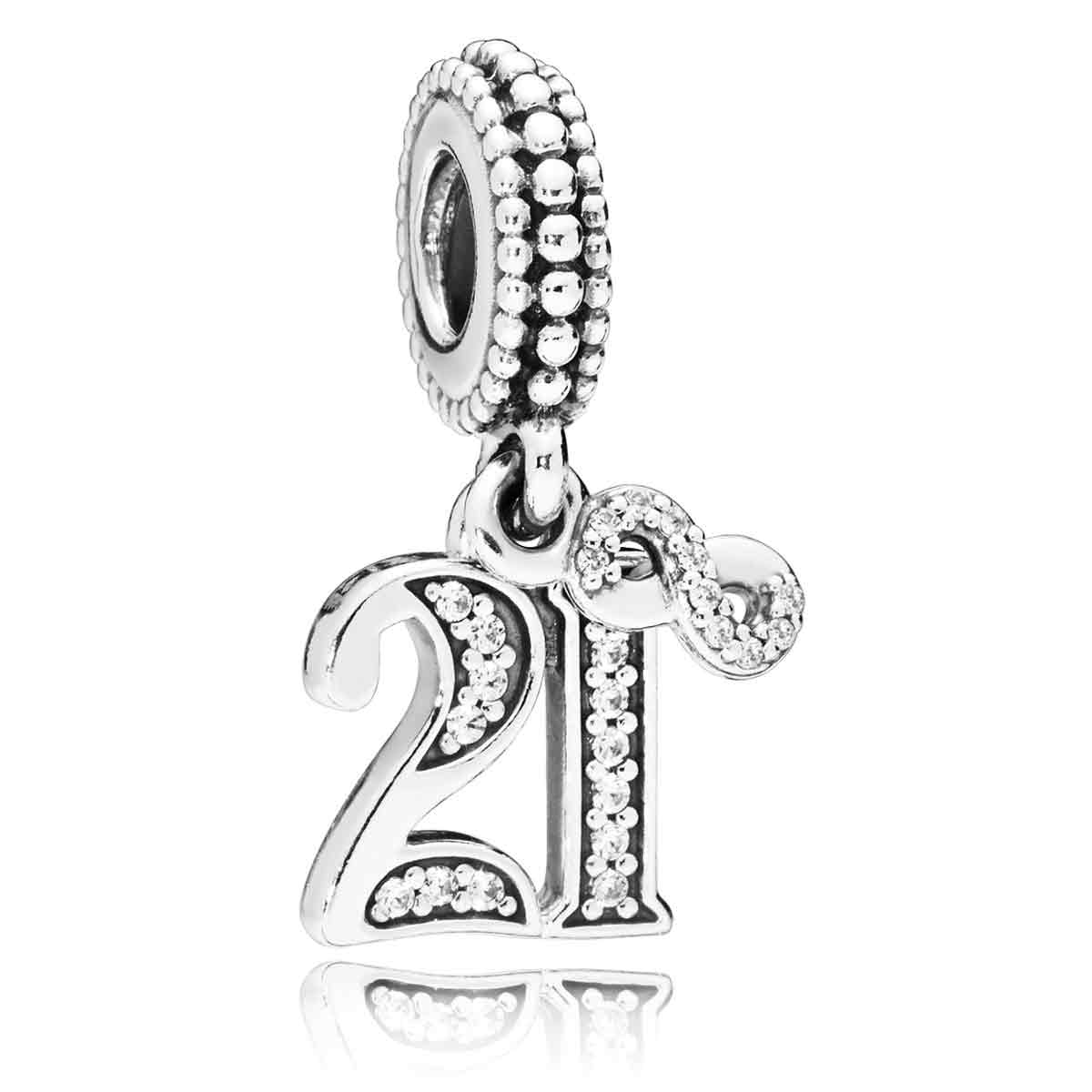 Pandora 21 Years of Love Dangle Charm – Elegant Gift Jewelry Set