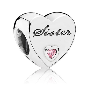 Pandora Sister's Love with Pink CZ Charm – Elegant Gift Jewelry Set