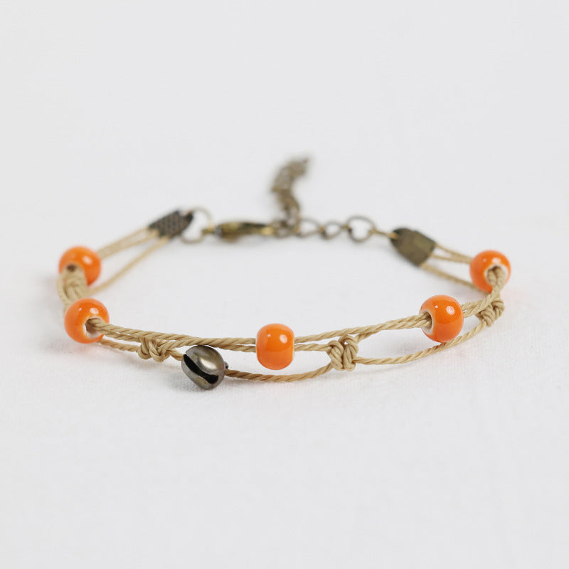 Simple All-match Ceramic Woven Bracelet