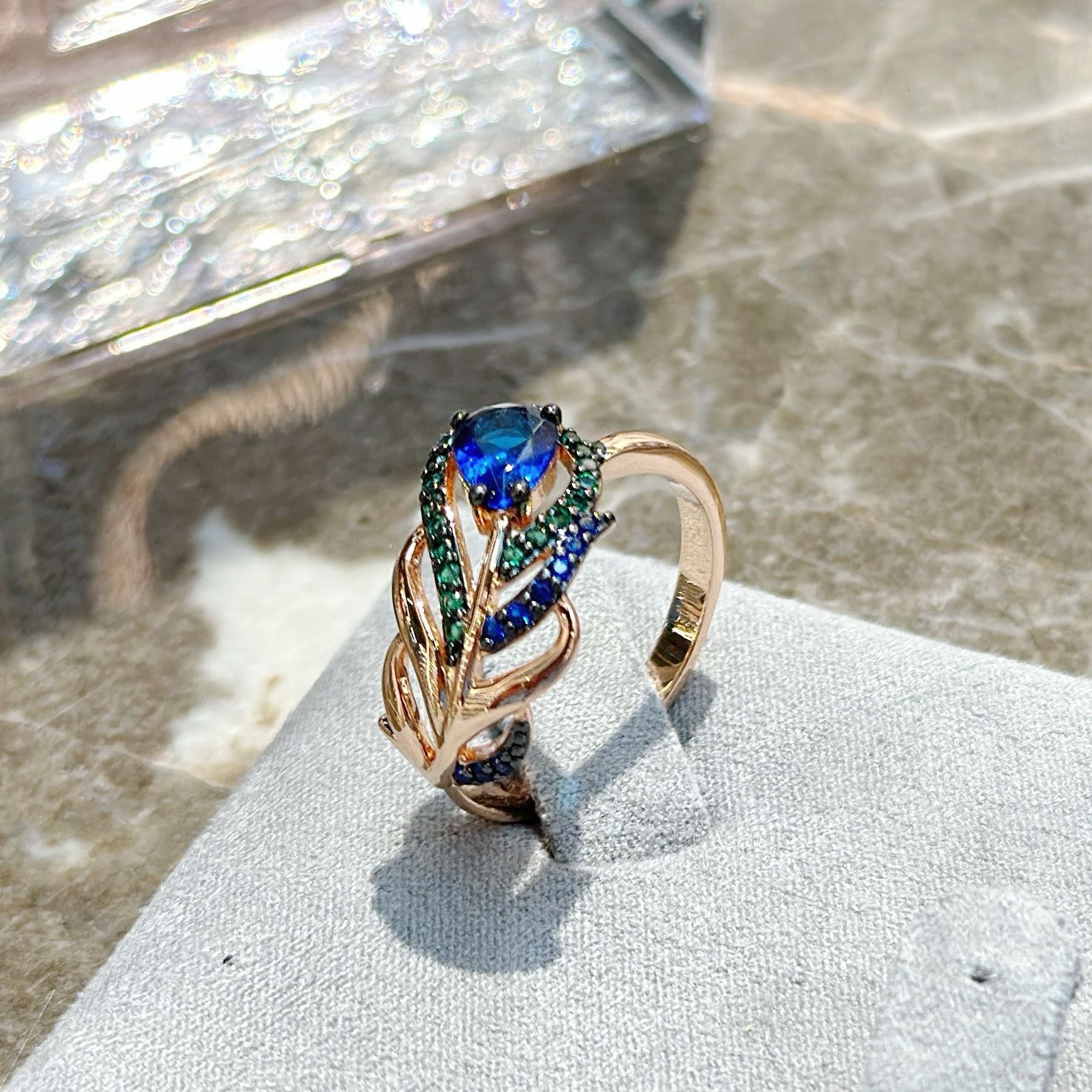 Ornaments Suit Rose Gold Micro Inlaid Zircon Jewelry