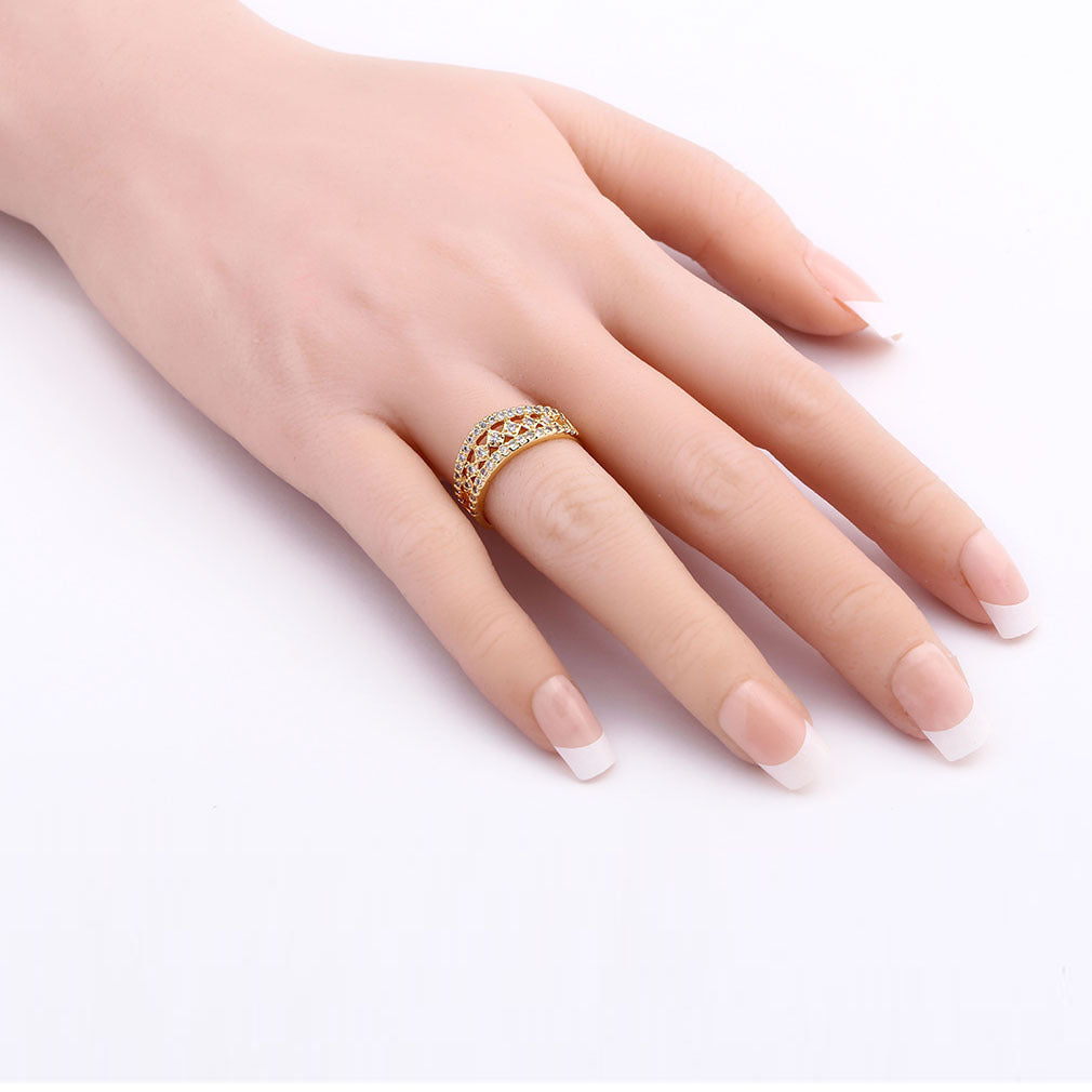 Personality Ring Yellow For Women Geometric