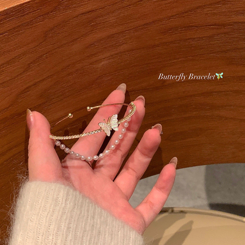 Versatile Beaded Women's Pearl Bracelet Ornament