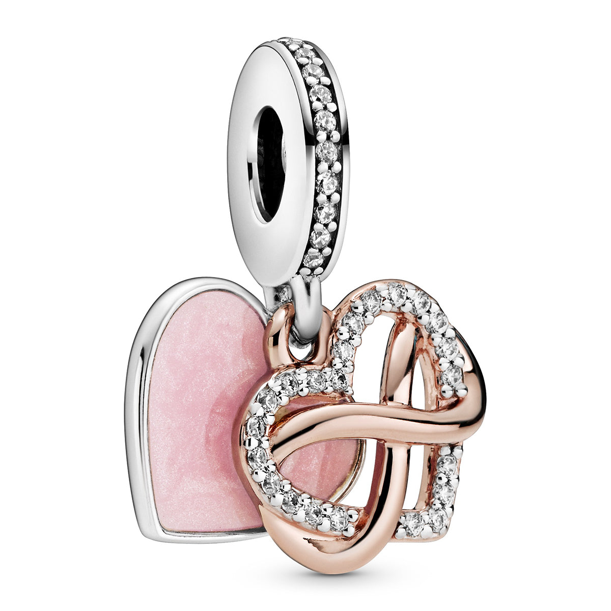 Pandora Sparkling Infinity Heart Dangle Charm – Elegant Gift Jewelry Set