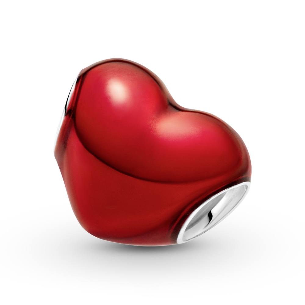 Pandora Metallic Red Heart Charm – Elegant Gift Jewelry Set