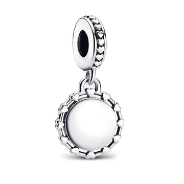 Pandora Engravable Silver Dangle Charm – Elegant Gift Jewelry Set